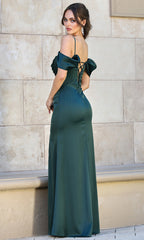 Adora Design 3191 - Beaded Bust Cold Shoulder Evening Dress