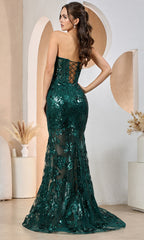Adora Design 3203 - Illusion Mermaid Skirt Sparkling Dress