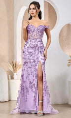 Adora Design 3206 - Sparkle Ornate Off Shoulder Prom Dress