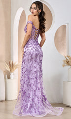 Adora Design 3206 - Sparkle Ornate Off Shoulder Prom Dress