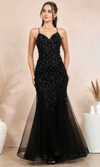Adora Design 3212 - Floral Embellished Mermaid Evening Dress