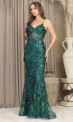 Adora Design 3225 - Intricate Beadwork Spaghetti Strap Prom Dress