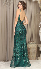 Adora Design 3225 - Intricate Beadwork Spaghetti Strap Prom Dress