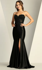 Adora Design 3226 - Embroidered Long Mermaid Dress with Slit