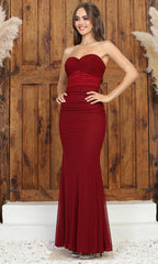 Adora Design 3228 - Corset Style Ruched Strapless Evening Dress