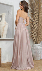 Adora Design 3232 - Spaghetti Strap Lace Applique Prom Dress
