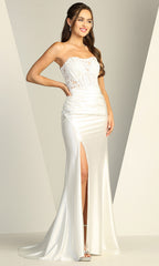 Adora Design 3235-01 - Lace Corset Ruched Wedding Dress