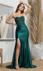 Adora Design 3235 - Embroidered Corset Sleeveless Prom Dress