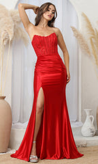 Adora Design 3235 - Embroidered Corset Sleeveless Prom Dress