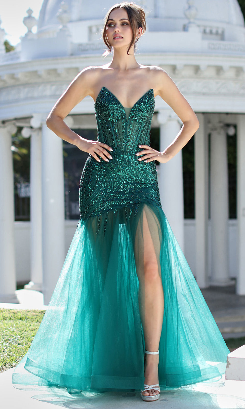 Adora Design 3240 - Mermaid Skirt Sparkle Evening Gown