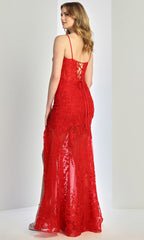 Adora Design 3242 - Floral Applique Sweetheart Mermaid Gown