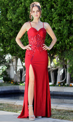 Adora Design 3250 - Twisted Bust Beaded Ornate Prom Gown