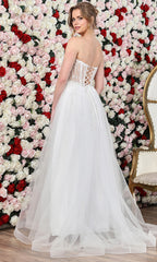 Adora Design 3262-01 - A-Line Beaded Strapless Wedding Gown