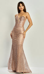 Adora Design 3263 - Beaded Sweetheart Mermaid Prom Gown