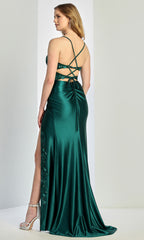 Adora Design 3274 - Floral Applique Sheath Evening Gown