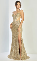 Adora Design 3284 - Shimmer Deep Sweetheart Evening Gown