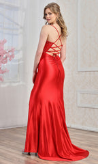 Adora Design 3298 - Stone Accent Illusion Corset Sheath Gown