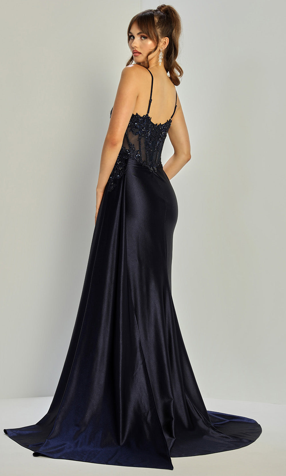 Adora Design 3302 - Appliqued Sweetheart Sheath Evening Gown