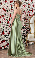 Adora Design 3302 - Appliqued Sweetheart Sheath Evening Gown