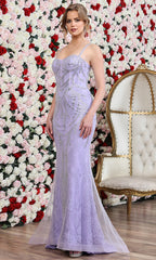 Adora Design 3304 - Floral Lace Mermaid Sleeveless Gown