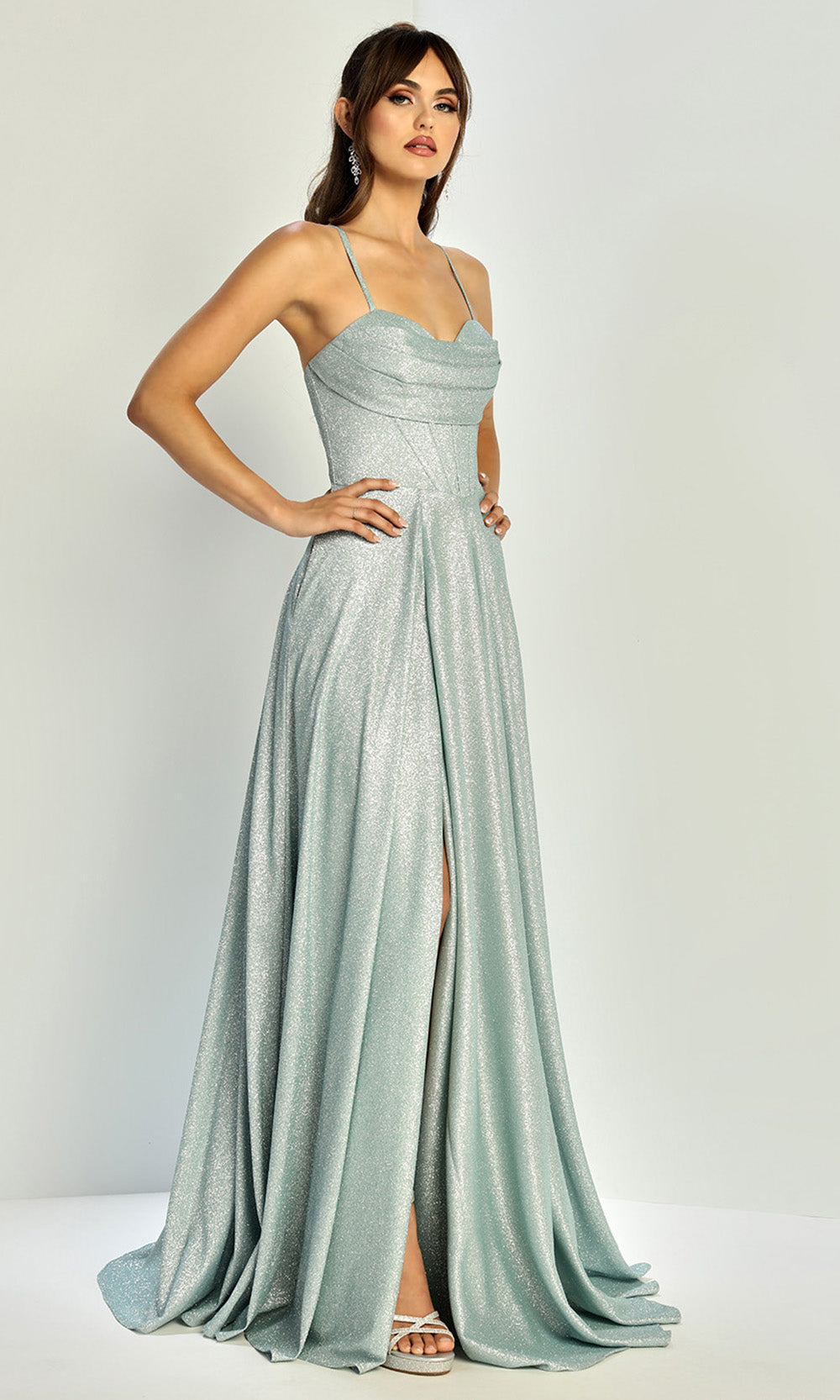 Adora Design 3324 - Shimmer A-Line Evening Gown