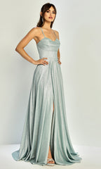 Adora Design 3324 - Shimmer A-Line Evening Gown