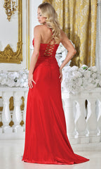 Adora Design 3329 - Beaded Applique Spaghetti Strap Prom Gown