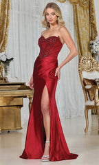 Adora Design 3338 - Beaded Illusion Corset Evening Gown