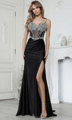 Adora Design 3351 - Sweetheart Beaded Illusion Corset Gown