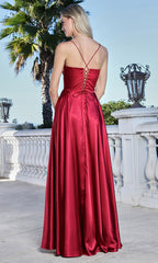 Adora Design 3368 - Draped Cowl Neckline Corset Prom Gown