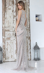 Adora Design 3378-03 - Illusion Jewel Sheath Formal Gown