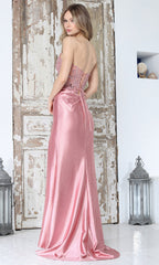 Adora Design 3387 - Beaded Ornate Strapless Formal Gown