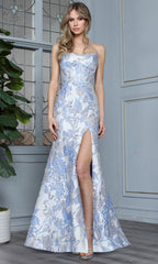 Adora Design 3398 - Semi-Sweetheart Floral Evening Gown
