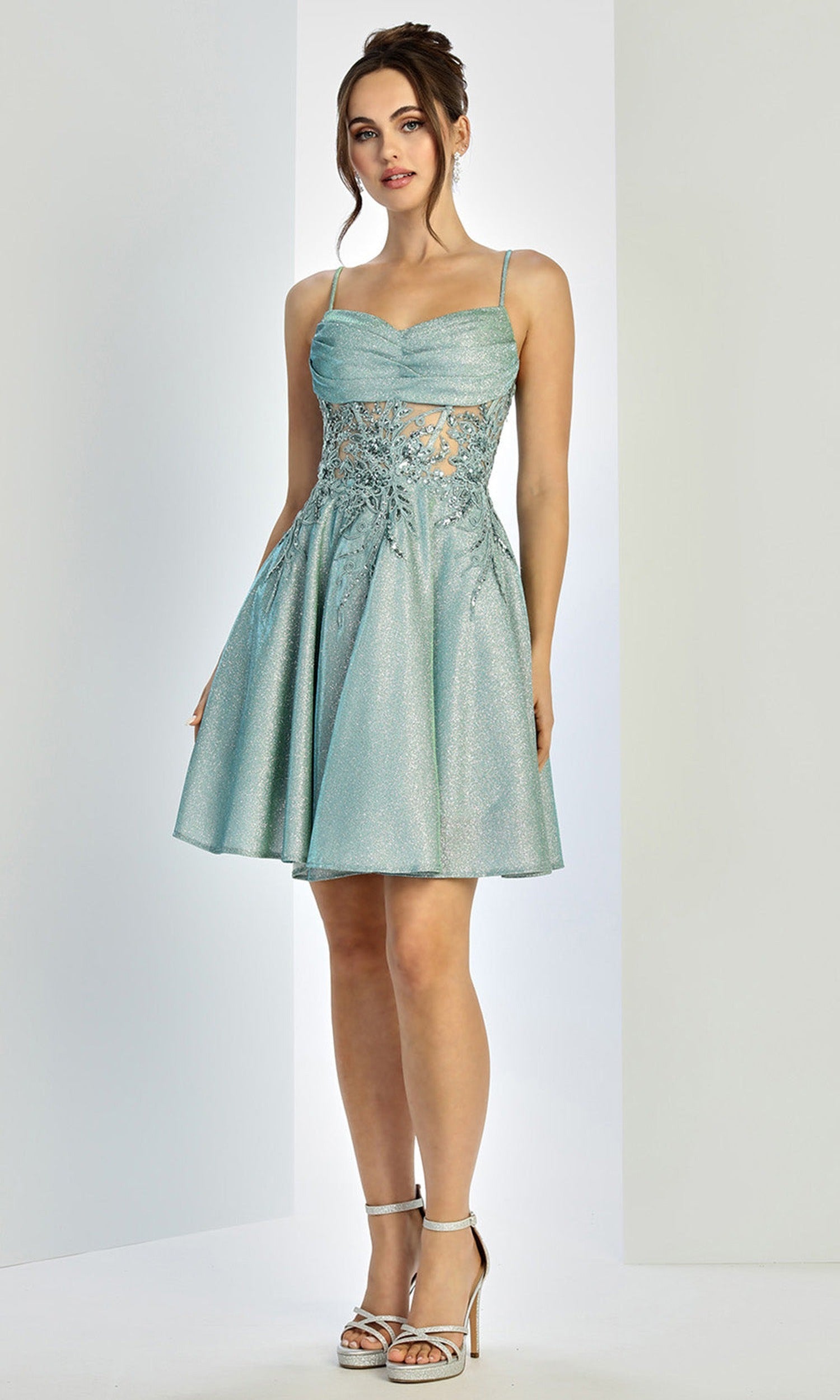 Adora Design 1058 - Applique Sweetheart A-Line Party Dress