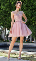 Adora Design 1065 - Sleeveless Embellished A-Line Dress