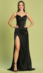 Adora Design 3192 - Embellished Lace-Up Back Prom Dress