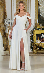 Adora Design 3229-01 - Off Shoulder A-Line Bridal Gown