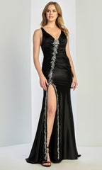 Adora Design 3248 - Crystal Embellished Crisscross Back Prom Gown