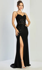 Adora Design 3250 - Twisted Bust Beaded Ornate Prom Gown