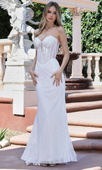 Adora Design 3263-01 - Strapless Heavily Embellished Bridal Gown