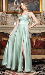 Adora Design 3326 - Sleeveless Sweetheart Prom Gown with Slit