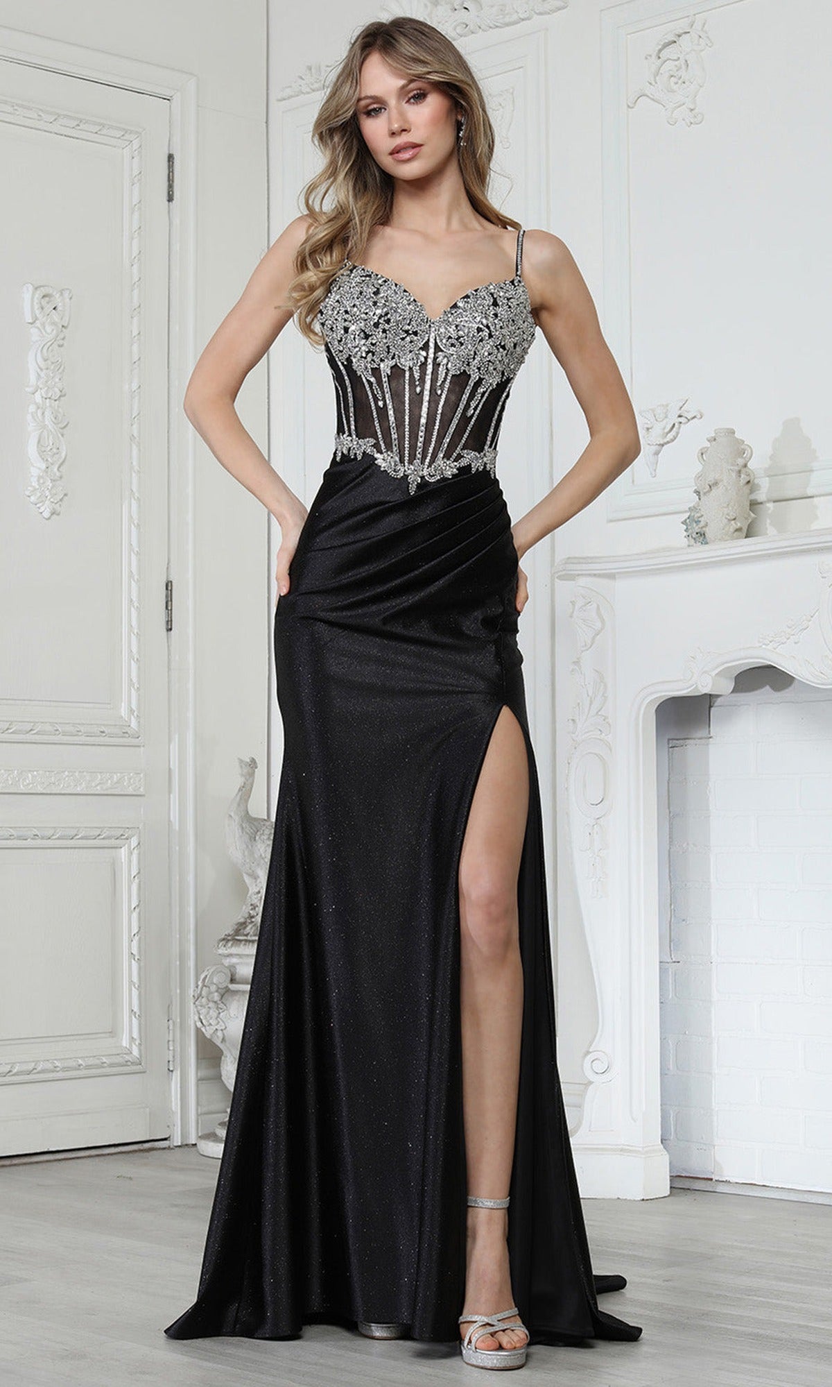 Adora Design 3351 - Sweetheart Beaded Illusion Corset Gown
