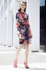 Adrianna Papell - 15251270 Knot Front Long Sleeve Sheath Dress