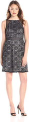 Adrianna Papell - 41908460 Sheer Accented Floral Crochet Lace Dress