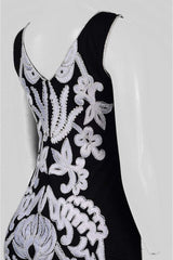 Adrianna Papell - AP1E200676 Embroidered Bateau Sheath Dress