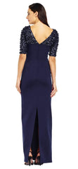 Adrianna Papell - AP1E201359 Embellished Scuba Sheath Dress