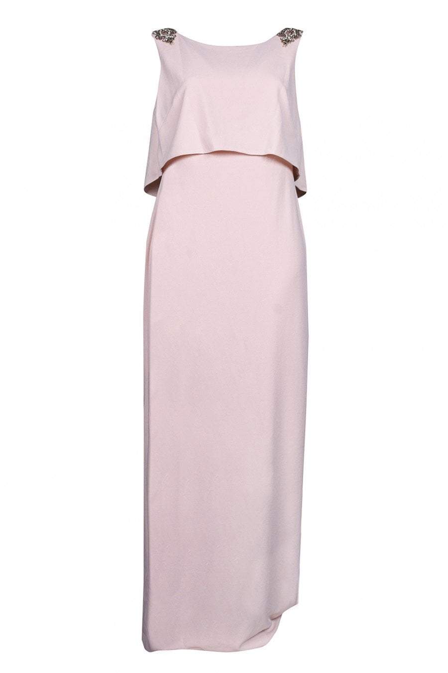 Adrianna Papell - AP1E202958 Embellished Mock Two Piece Sheath Dress
