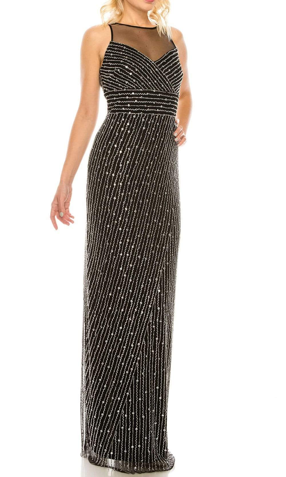 Adrianna Papell - AP1E205824 Illusion Bateau Fitted Evening Dress