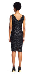 Adrianna Papell - Floral Faux Leather Dress AP1E200023