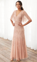 Adrianna Papell 40395 - Beaded V-Neck Dress